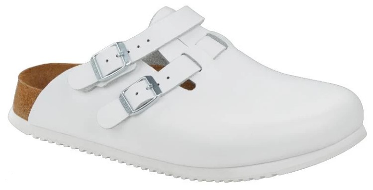 BIRKENSTOCK KAY SL WHITE NATURAL LEATHER 45